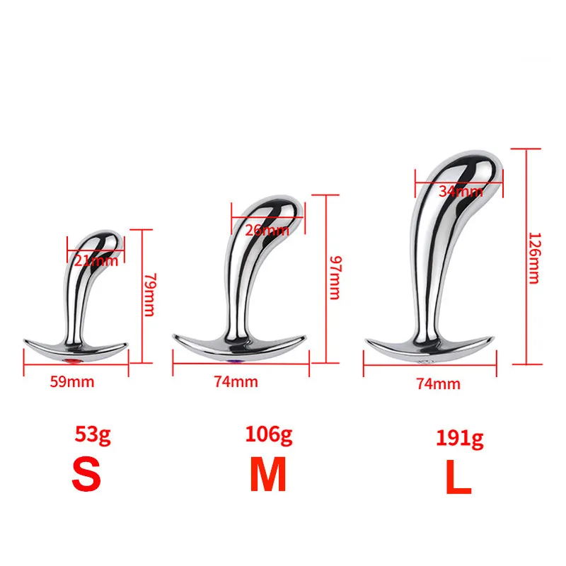 Metal Prostate Massager Anal Plug P-spot Stimulator For Men Women_voghion.com