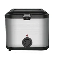 220V/1000W Integrated Self-heating Electric Fryer French Fries Machine You Tiao Machine 2.5L Household Stainless Steel Fryer 2