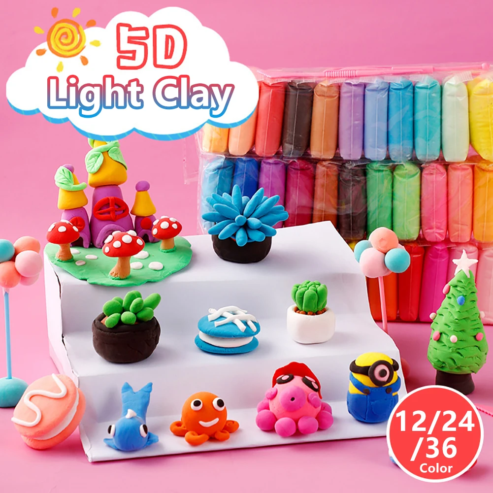 36 Colors Polymer Light Clay Slime Fluffy Soft Plasticine Toy Modelling Clay Playdough Slimes Toys DIY Creative Clay Kids Gift