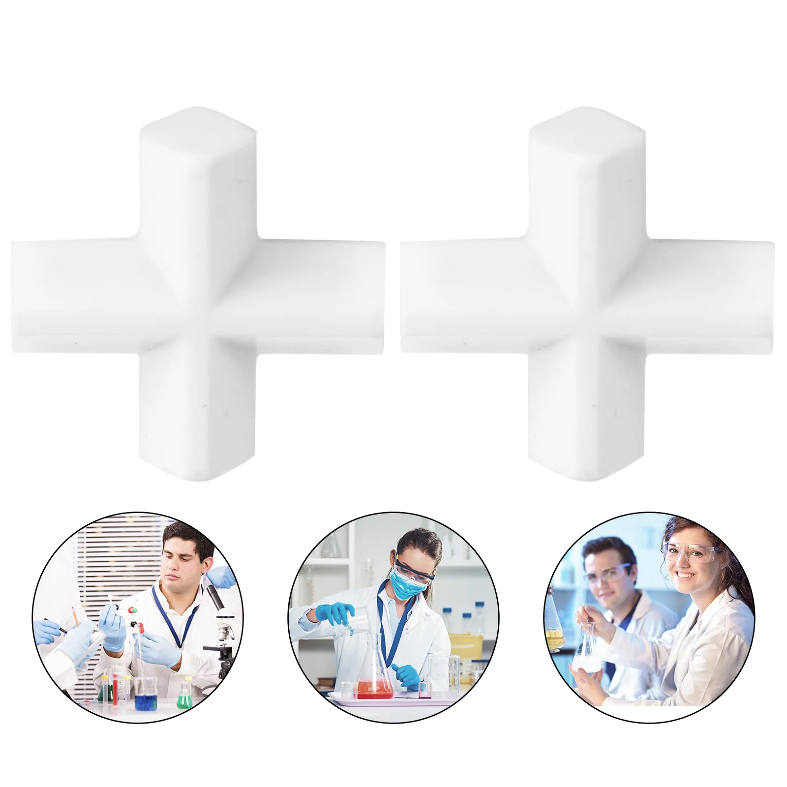 

2pcs Cross Type Stirring Bar Rotating Stirrer Magnetic Rod for Laboratory