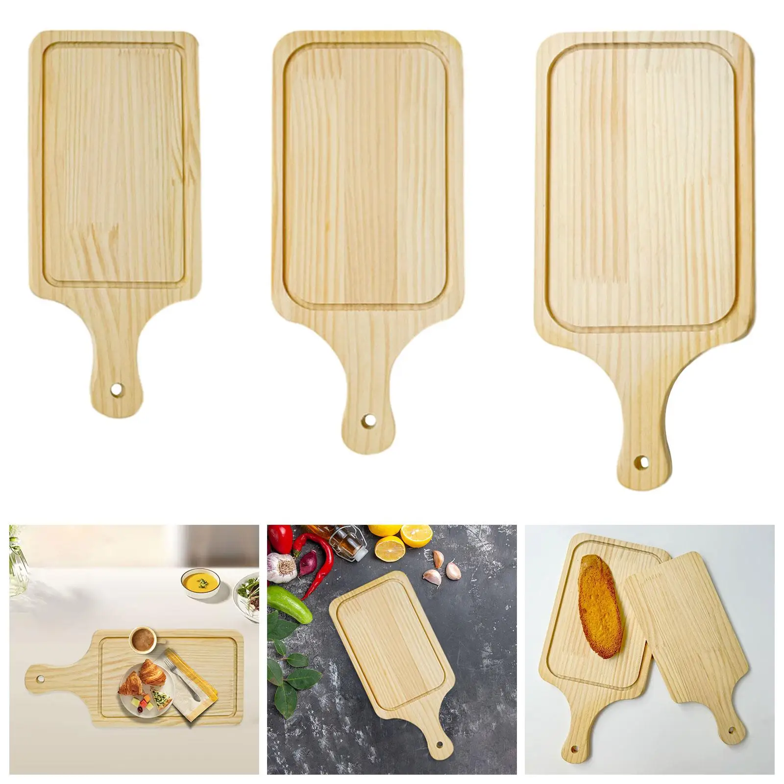 Wooden Cutting Board Serving Tray Portable Durable Useful Gadgets Meat Board