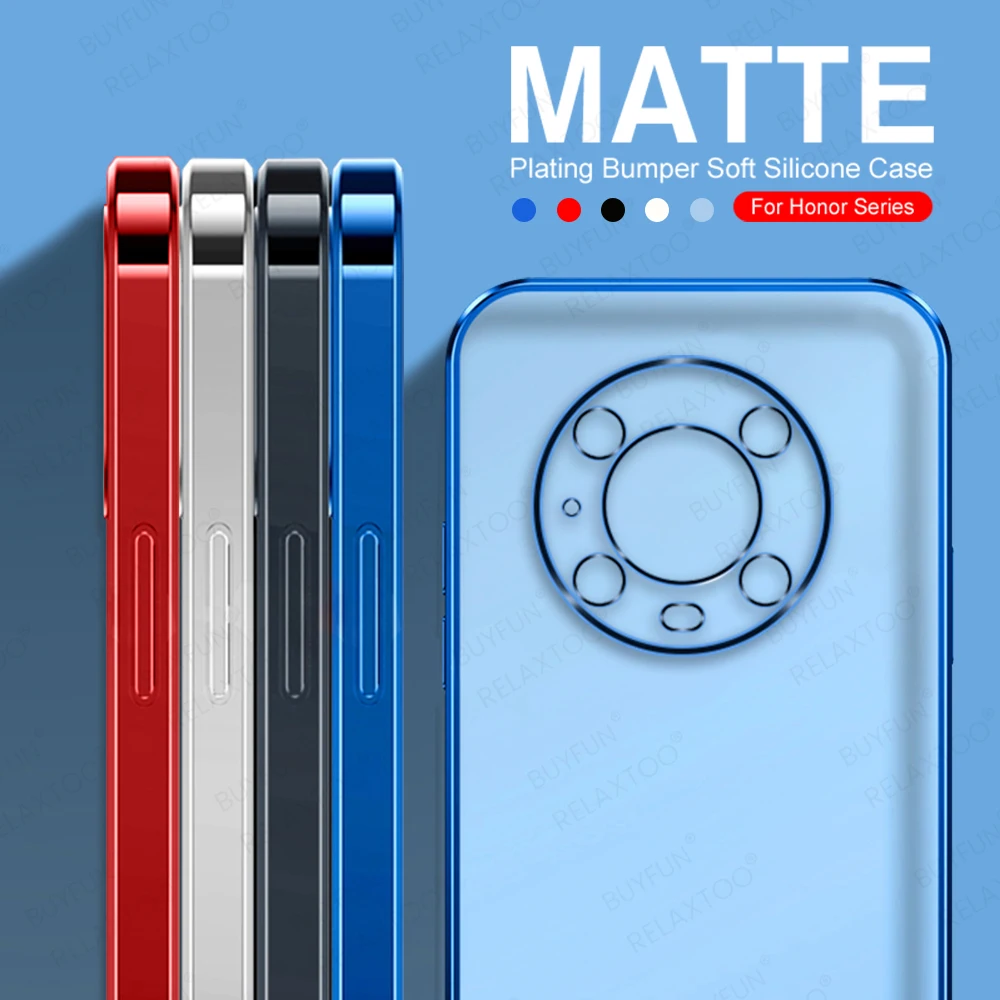 Coque arrière de luxe translucide avec cadre plaqué mat, étui rigide pour Honor Honer Magic 4 Magic4 Pro 4Pro 5G, caméra PC Shockpro_voghion.com