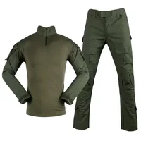 Tactical Sports Uniform Outdoor Clothes Suits Training Suit Camouflage Hunting Shirts Pants Climbing Sets CS Pant Men 2