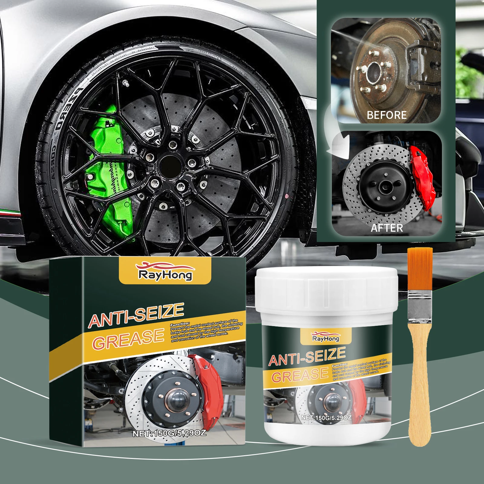 Automotive Brake Grease Lubricant Clearance Brake Pads Squeaking Reduces Friction Send Brushes