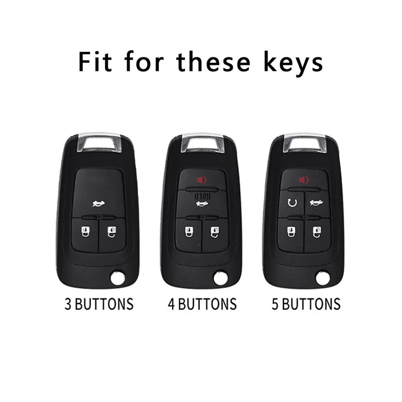 TPU 3 4 5 Buttons Car Flip Key Case Cover For Chevrolet Camaro Cruze Chevy Equinox Sonic Terrain Car Folding Key Fob Accessories