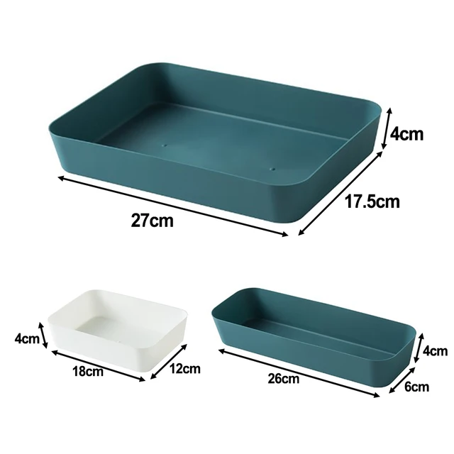 Storage Trays Small Box Storage Box Large Capacity Storage: Durable Kitchen Plastic Material Drawer for Dressing Table Drawer