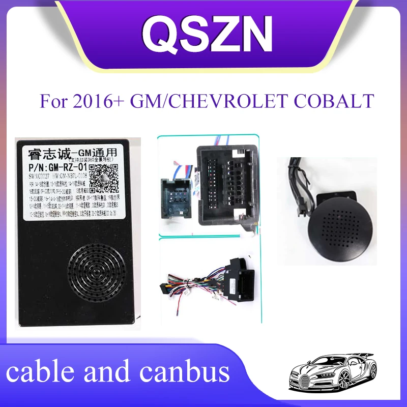 

16 Pin Canbus box cable Adaptor GM-RZ-01 For 2016+ GM/ CHEVROLET COBALT With Wiring Harness Power Cable Android Car Radio