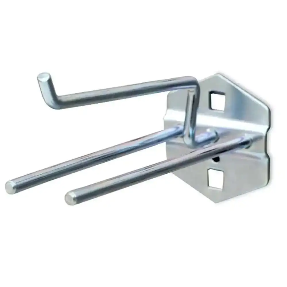 5PCS Pegboard Display Hook Square Hole Clamp Class Vice Stripper Hardware Tool Organizer Rack Hanging Plate Hanger Chrome