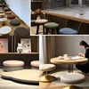 Round Cushion Leather Memory Foam Non-slip Dining Chair Cushion Bar Stool Cushion Deck Bay Window Futon Tatami Soft Cushion 4