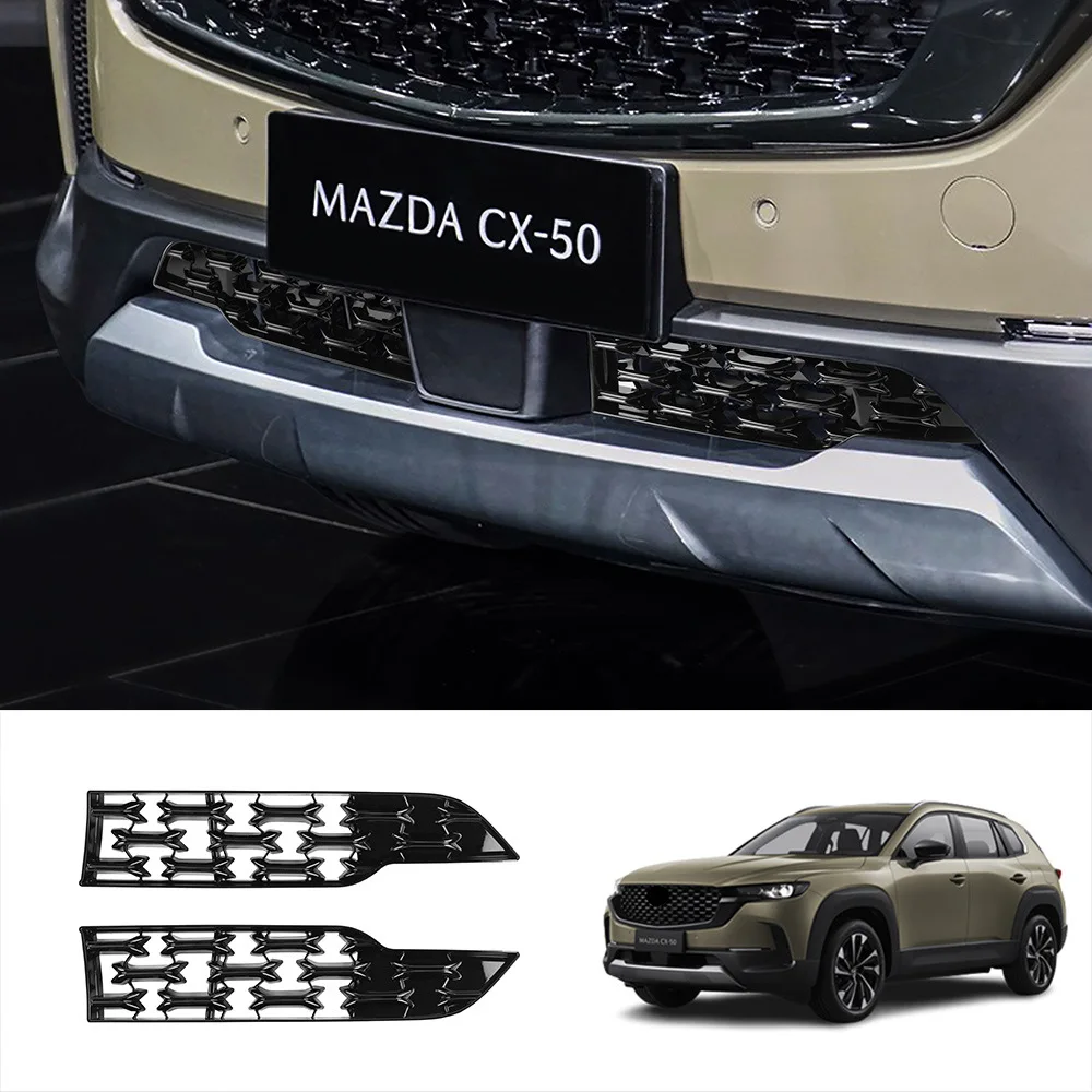 

Глянцевая черная передняя решетка радиатора для 2023 Mazda CX50 CX 50 гоночный бампер отделка автомобильные внешние аксессуары