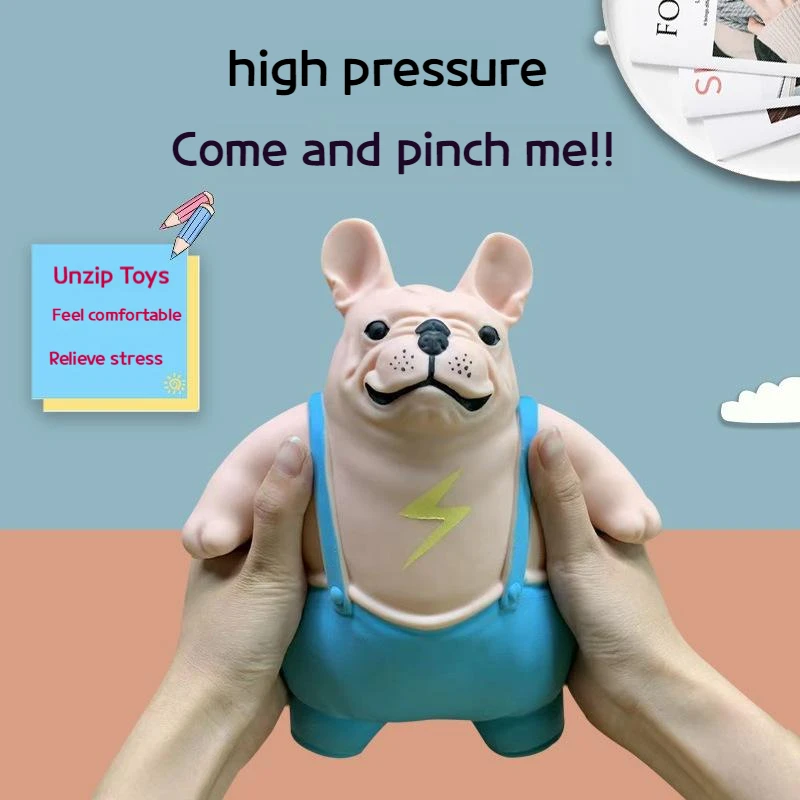 

Creative Ugly And Cute Bulldog Squeeze Fun Tpr Material Stress Relief Toys With Sand Super Stretch Stress Relief Toys Fun