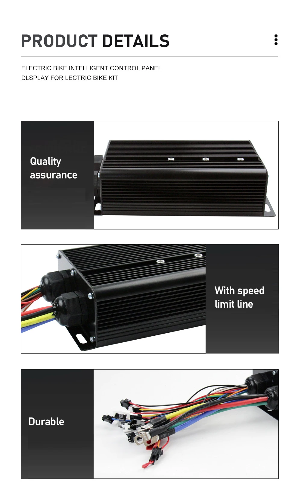 72V 80A Square Wave Controller Portable Electric Vehicle Controller Compatible w