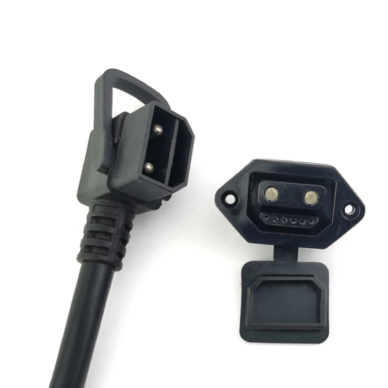 High-Power Electric Vehicle Charging Plug with Elbow Wire Connector