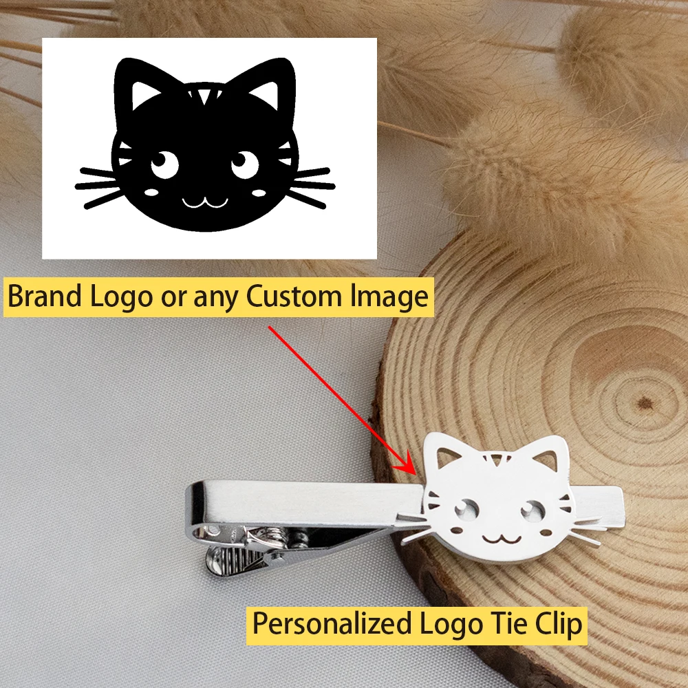 Customized Stainless Steel Tie Clips - Personalized Men's Suit Accessories and Wedding Jewelry Gifts