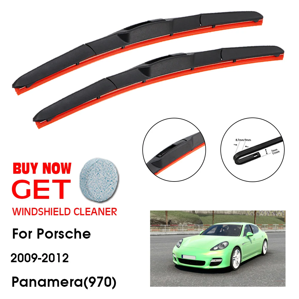 

Car Wiper For Porsche Panamera(970) 24"+21" 2009-2012 Front Window Washer Windscreen Windshield Silica Gel Blades Accessorie