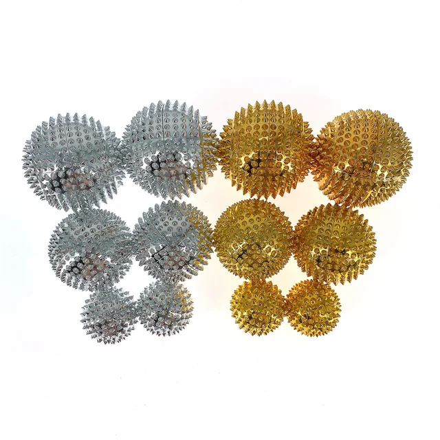 1Pair Yoga Fitness Ball Magnetic Therapy Massager Magnet Hand Acupuncture Ball Acupoint Needle Massage Men Women Pressure Relief 4