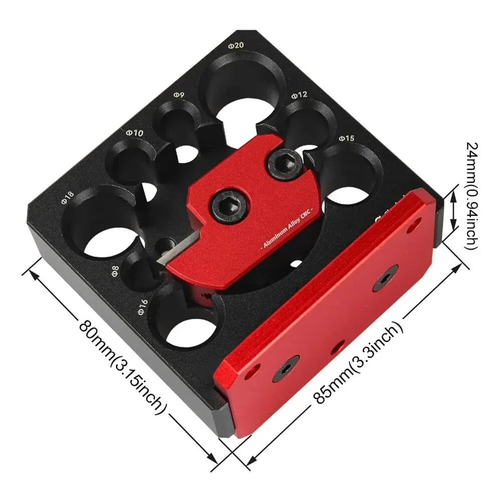 8 Holes 8-20mm Adjustable Dowel Maker Jig Kit With Carbide Blade,Electric Drill Milling Dowel Round Rod Auxiliary Tool For Wooden Rods Sticks