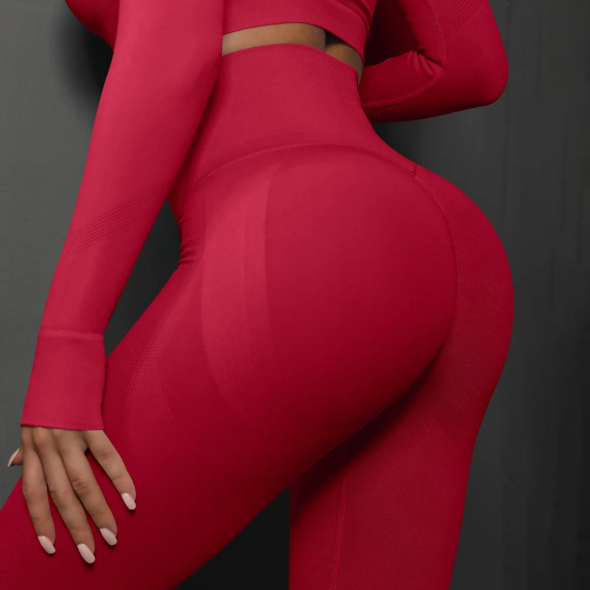 Women's Sports Leggings Seamless Smiling Face Hip Lifting