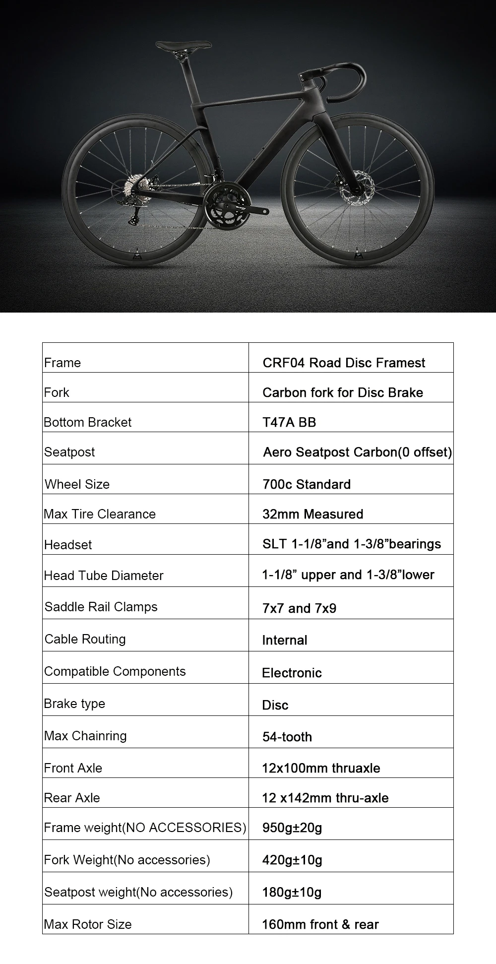 Carbon Fiber Bike Frame With Handlebar Disc Brake
