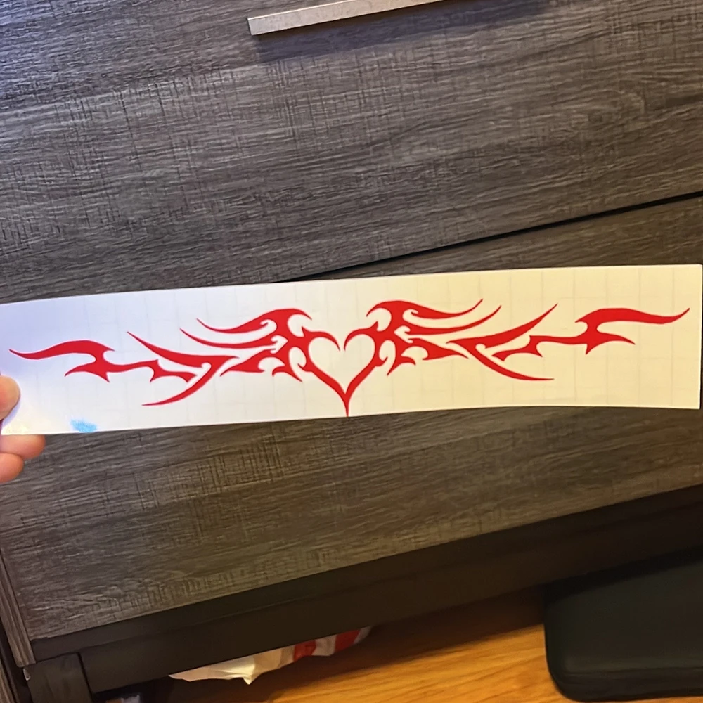 Fire Heart Wings Vinyl Car Decor Stickers - Stylish Auto Bumper and Window Decals