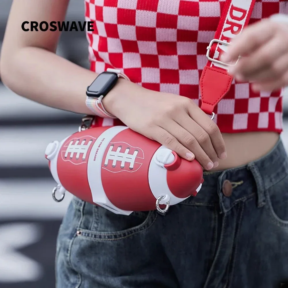 CROSWAVE 한 쌍의 물병 캠핑 워터 필터, 휴대용 스포츠 크리에이티브 스테인레스 스틸 절연 스큐 크로스 컵, 야외 선물