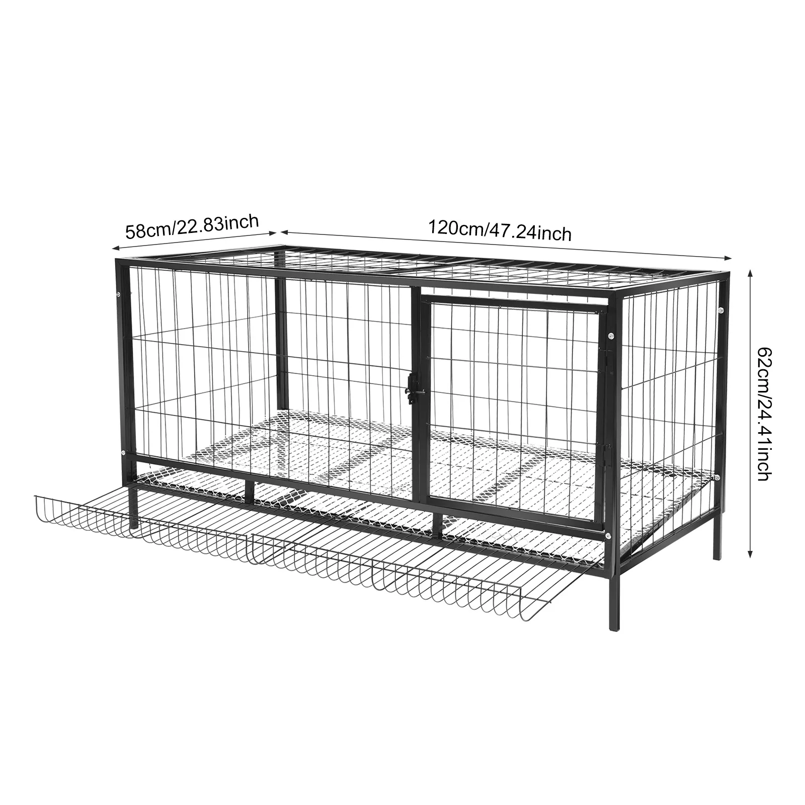 Black Large Chicken Coop for 10 Hens with Automatic Egg Collection, Indoor Outdoor Wooden Aviary Hen House with Nesting Boxes & Waterproof Roof, Easy Clean Tray for Backyard Poultry Chicken Farm