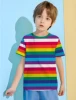 Rainbow Stripes Kids Clothes Clothes Child Boy Child T Shirt T-shirts for Children Children's T-shirt Tops Clothing for Boys 1