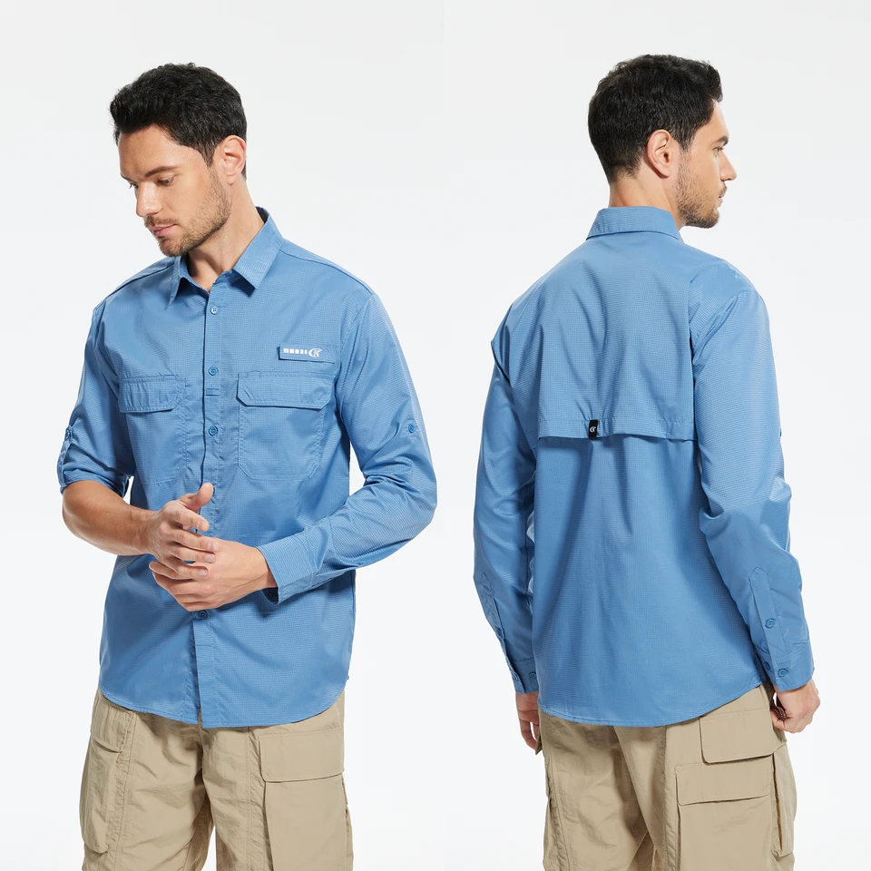 Camicia Da Pesca Uomo UPF 50+ - Leggera A Maniche Corte Con Tasche
