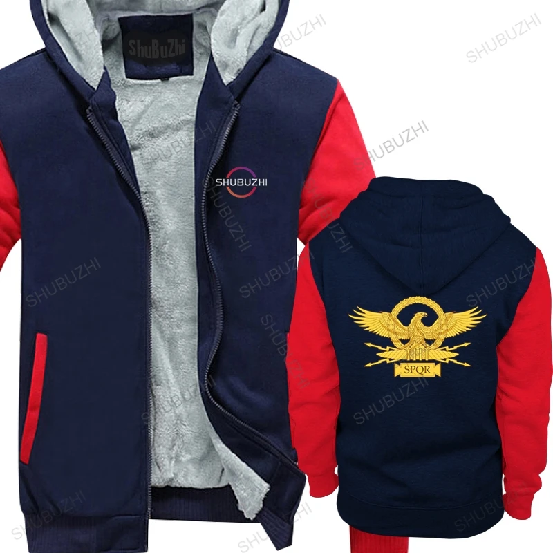 

Fashion New Men shubuzhi brand thick hoodie pullover SPQR Roman Eagle The Roman Empire Logo warm coat men shubuzhi hoodies