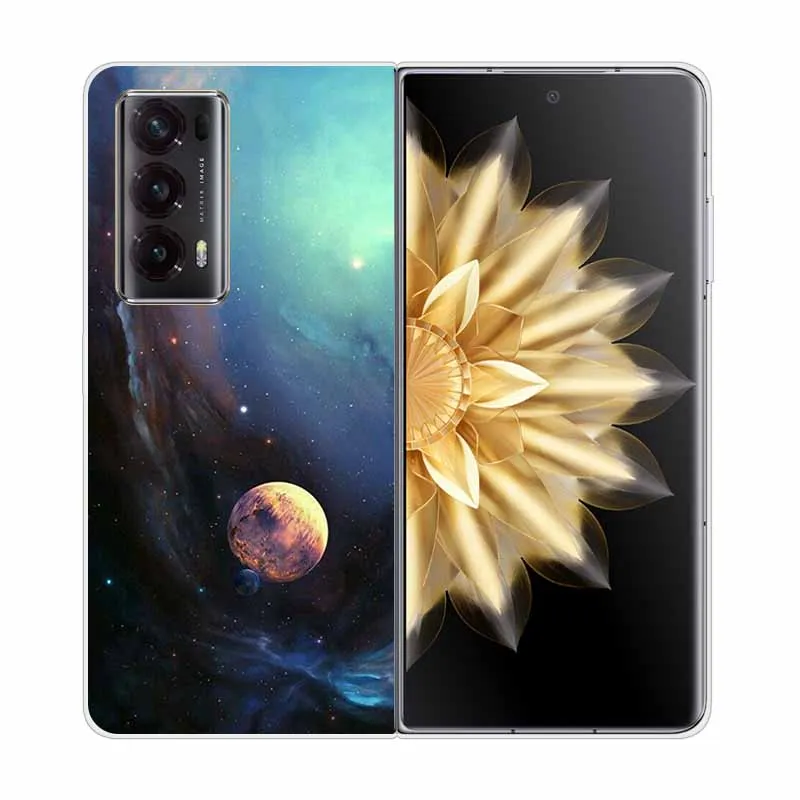 Enhanced Clear Print Hard Case with Wolf and Lion Design