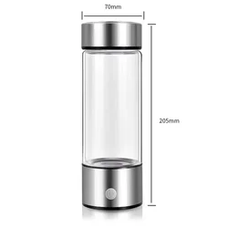 Hydrogen-Rich Portable Water Bottle with Titanium Filter and Antioxidant Ionizer, 420ml Capacity (WHITE)