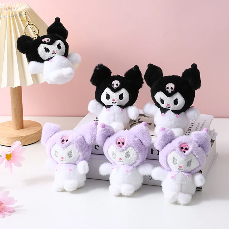 

13,5 см Sanrio Мультфильм Плюшевая Игрушка Kawali Kuromi мягкая кукла кулон игрушки девочка дети Рождество Бутик маленький подарок