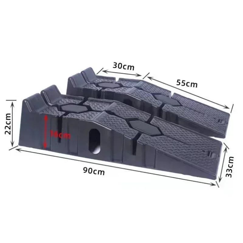 1 Pair Car Ramp - 6000lbs Capacity, Anti Slip with Enhanced Friction & Drainage Design, Leveling Ramp for Heavy Duty Car Lift
