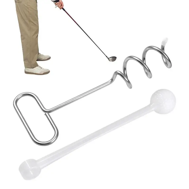 

Golf Hitting Trainer Compact Spiral Hitting Trainer Easy To Carry Ground Golf Practice Accessories For Parks Courtyard Training