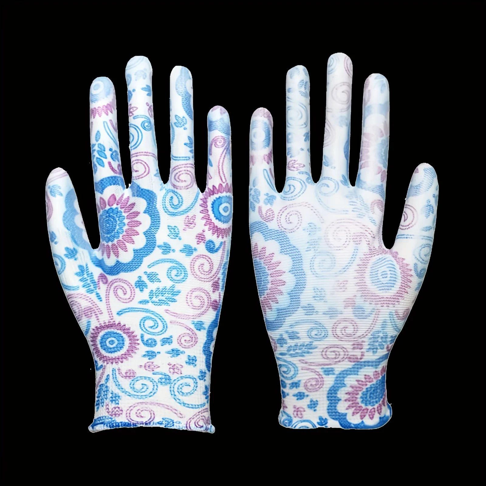 12/8/2Pairs Random Color Outdoor Protective Work Gloves Gardening Gloves for women and Men PU Nylon Garden Gloves 3