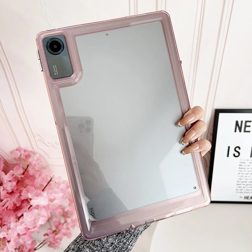 

Square Acrylic Case For Redmi Pad SE 11inch TPU Soft Edge Clear Silicone Transparent Back Cover For Xiaomi Pad 6 6Pro Pad 5 5Pro