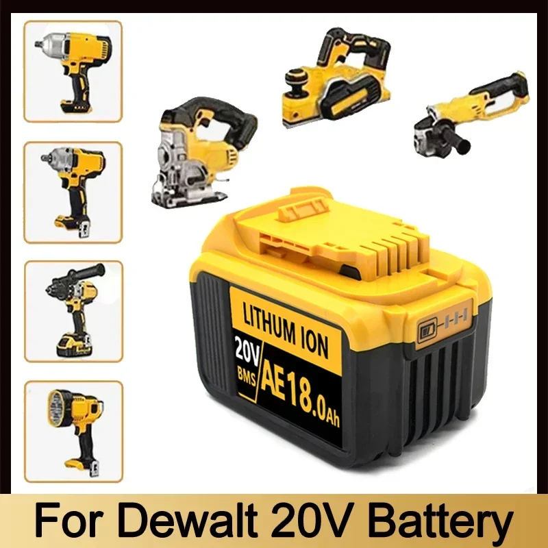 Power Tool Battery 18000mAh 20V for Dewalt Power Tool Battery DCB206 20V 18.0Ah Battery DCB206 DCB205 DCB200
