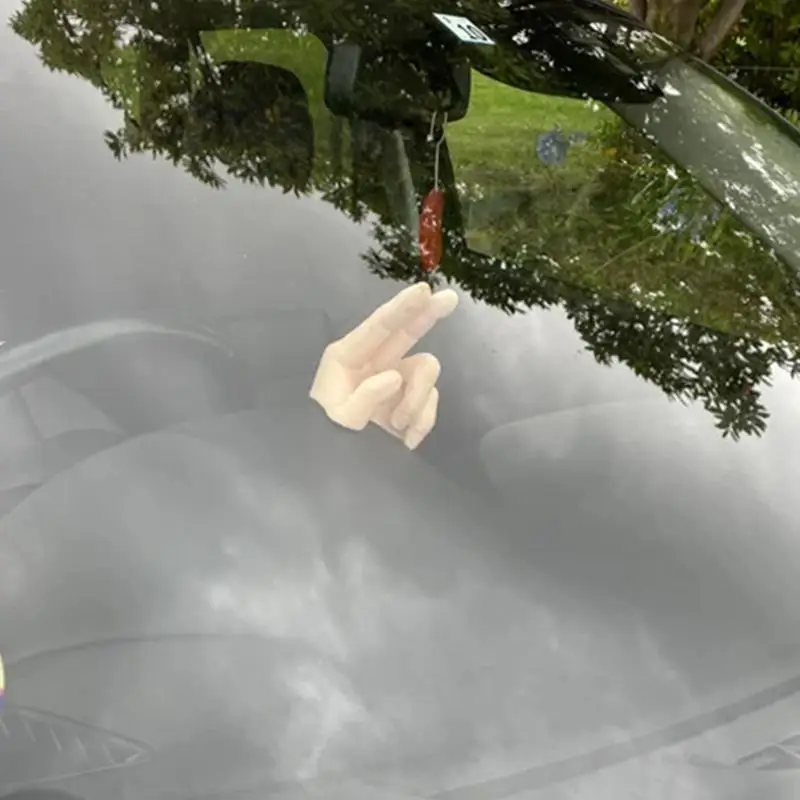 2 Finger Waving Hand Car Dashboard Decoration Salute Lazy Waver Gladiator Cherokee 3D Printed Dash Hand Waving For Auto interior