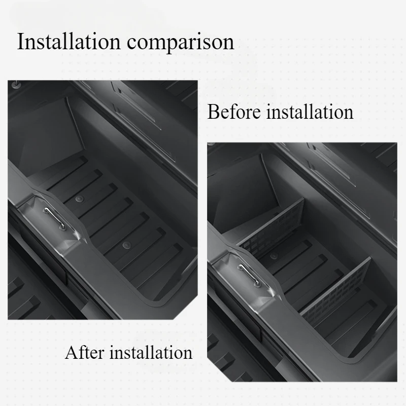 Rear Bucket Lower Storage Partition for Tesla Cybertruck 2PCS Gear Locker Dividers Rear Trunk Storage Organizer Accessories