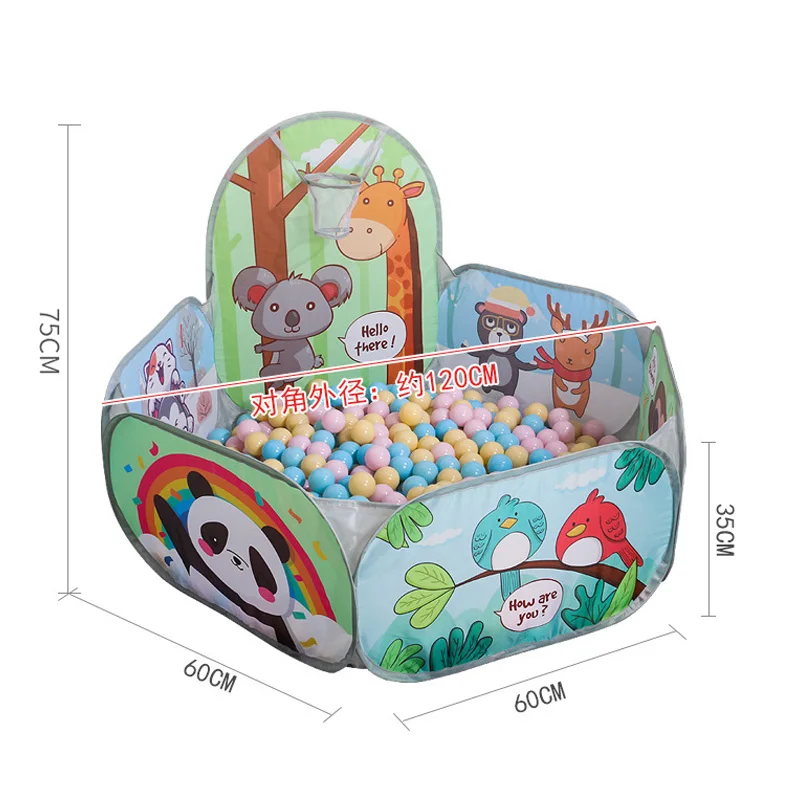 1.2M Portable Playpen for Children Kids Tent Ball Pit Ocean Balls Pool Cartoon Park Camping Dry Pool Birthday Xmas Gift Dropship 5