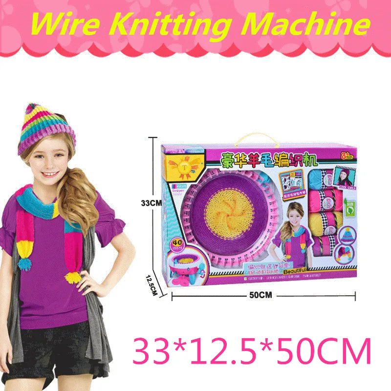 20-40 Needle Positions Big Hand Knitting Machine Weaving Loom Knit for Scraf Hat Children Educational Learning Toy