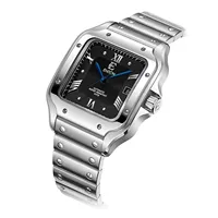 ENITON High Quality Mechanical Stainless Steel Men's Watch Square Case 5ATM Waterproof Removable Strap Business 1