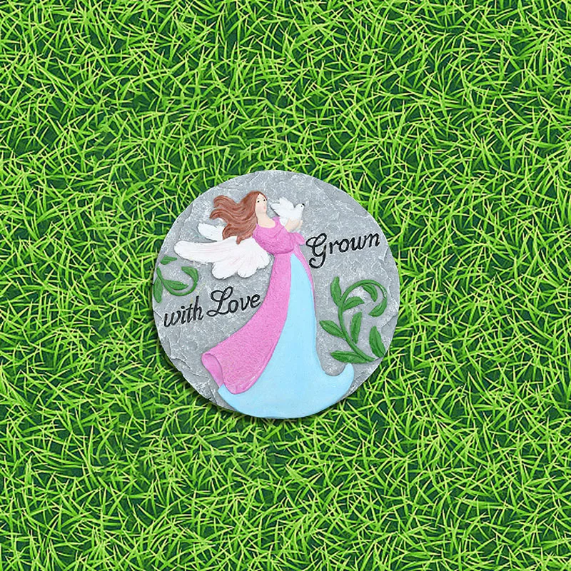 Stepping Stones Flower Paving Stones Garden Decor for Outdoor Lawn Walkway