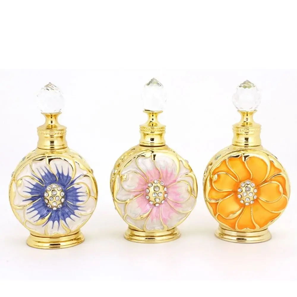 

Middle East Dubai style Perfume Bottle Rose desert flower Essential Oil Dropper Bottle empty 12ML Wedding Decoration Gifts