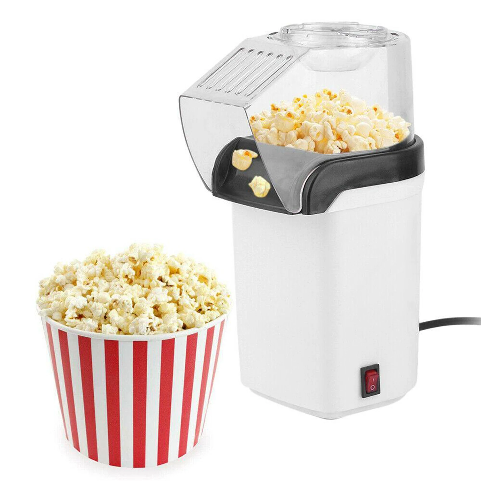Máquina de Pipoca de ar Quente Automática sem Óleo para Festa de Família Cozinha Gadgets Popper Pipoca de ar