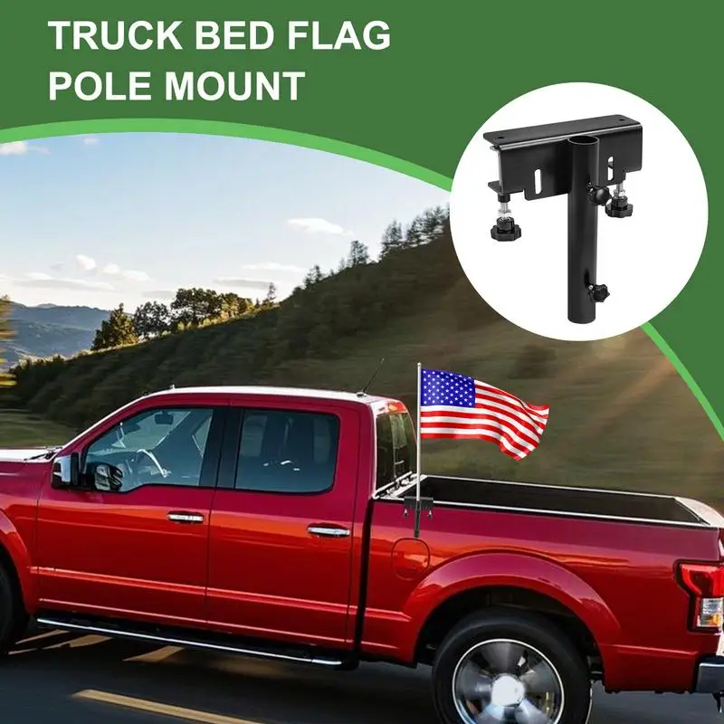 Hitch Flag Mount No Drilling Trailer Bed Mount Holder Fit Up To 1.2 Inch Flag Pole Automotive Accessories Flagpole Mounting