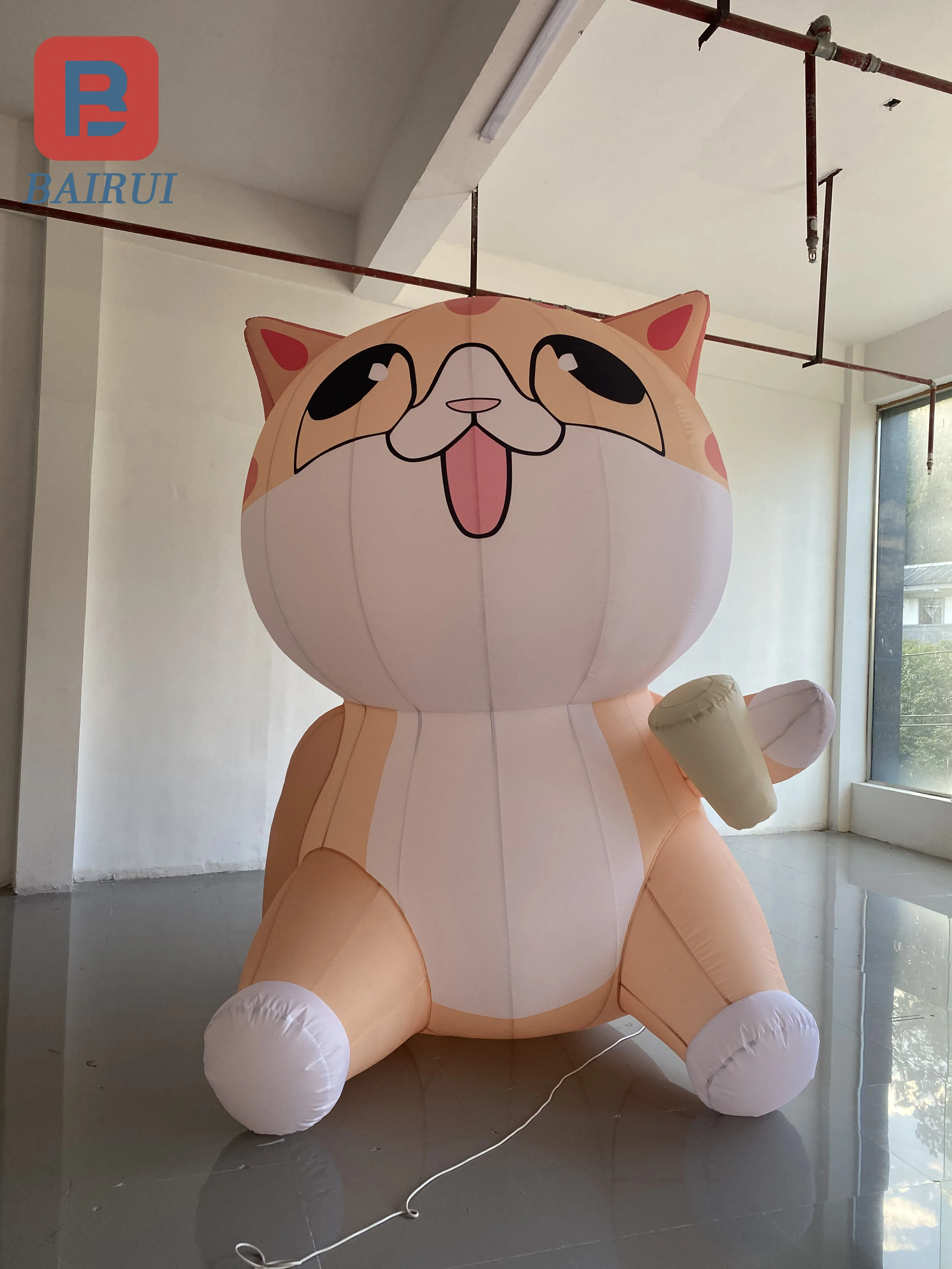 

Inflatable cartoon cat cat gas model glow cat big eyes cute collar cute pet festival