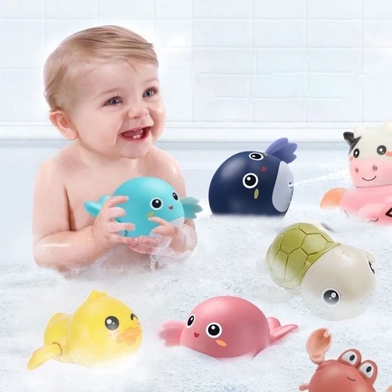 

Baby Bath Toys Wind up Swimming Turtle Toys for Toddlers Floating Bathtub Shower Toys Bathroom Pool Water Play for kids Boy Girl