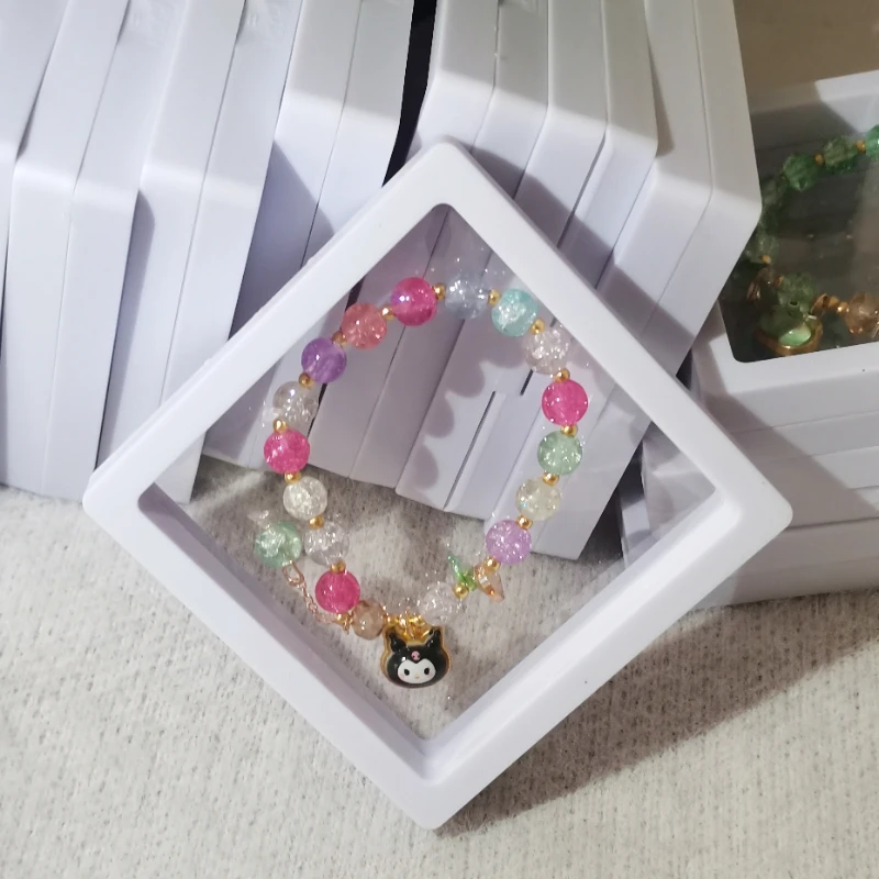 Милый мультяшный Sanrio Kuromi Hellokitty летний прозрачный браслет ювелирные изделия подарок