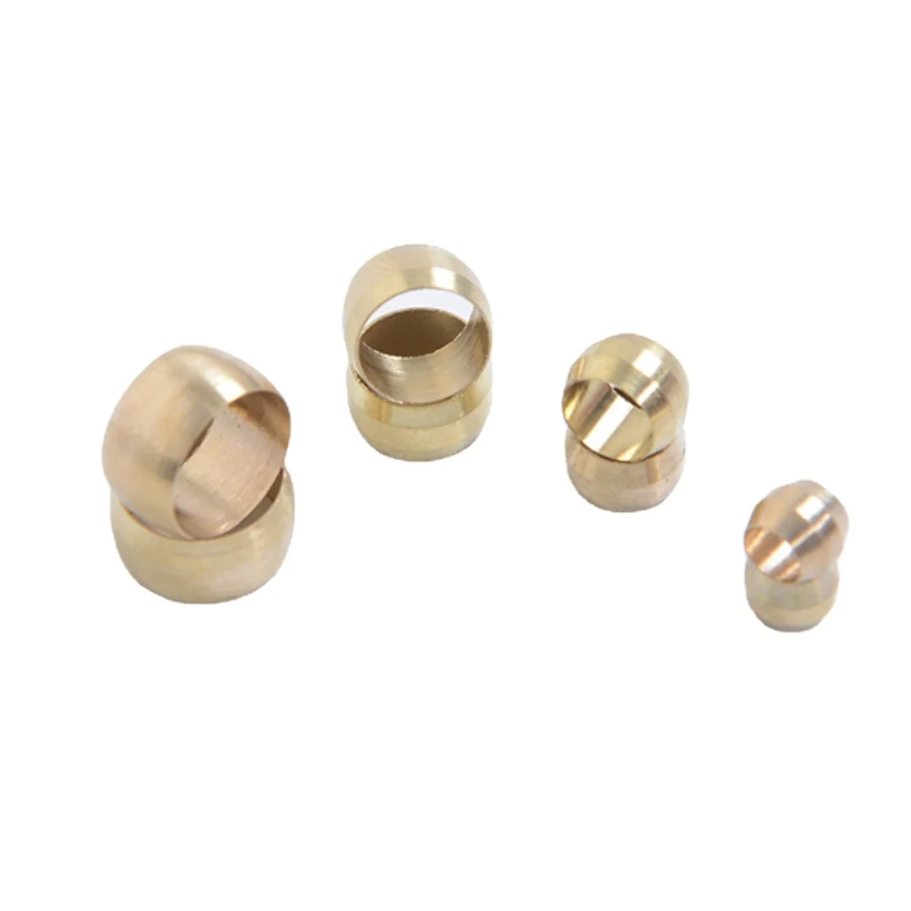 

20PCS Fit 3mm 4mm 5mm 6mm 6.35mm 8mm 10mm 12mm 14mm 16mm ID Brass Compression Sleeve Fitting Sleeve Ferrule Ring